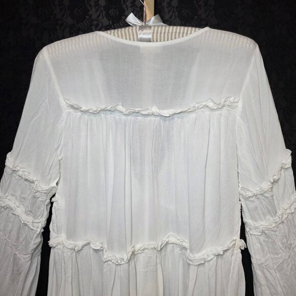 NWOT POL Boho Vibe Bell Sleeve Tunic M - Picture 9 of 10